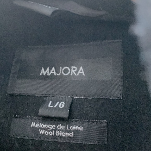 Majora wool blend coat, black, size large - Picture 9 of 9